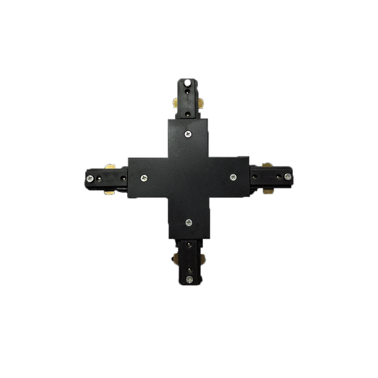 Track Light Accessory X Connector 3-Wire System White/Black Finish Simple Lighting Accessory