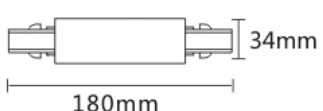 Modern Design 2/3/4 Wires Aluminum Track Light Rail I Connector LED Track Rail iWhite and Black