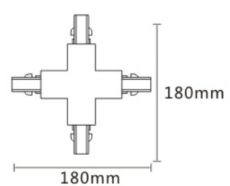 Track Light Accessory X Connector 3-Wire System White/Black Finish Simple Lighting Accessory