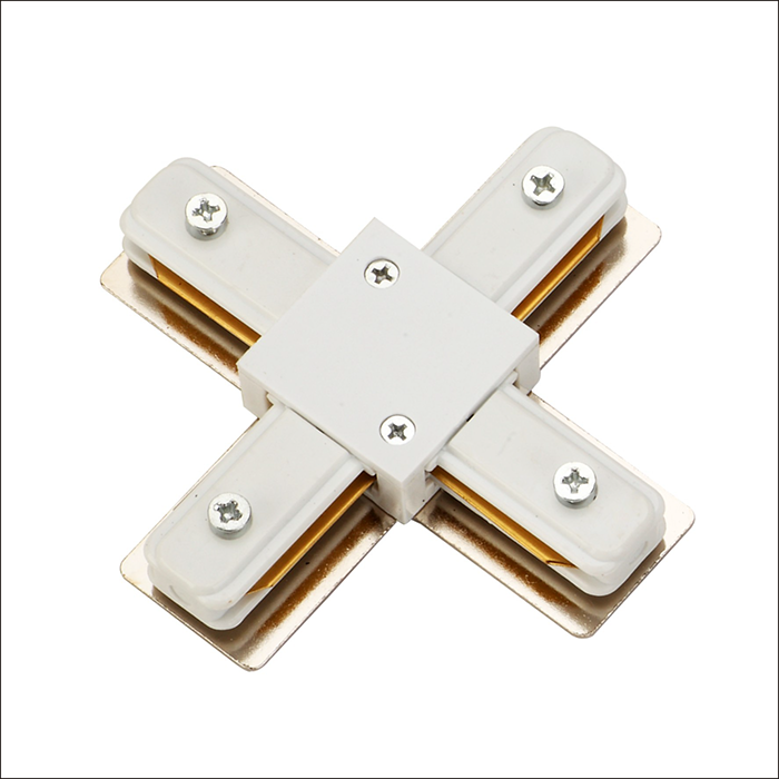 X Connector 2 Wires Aluminum Track Light Rail Magnetic Linear White Black