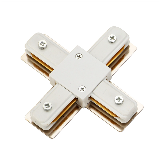X Connector 2 Wires Aluminum Track Light Rail Magnetic Linear White Black