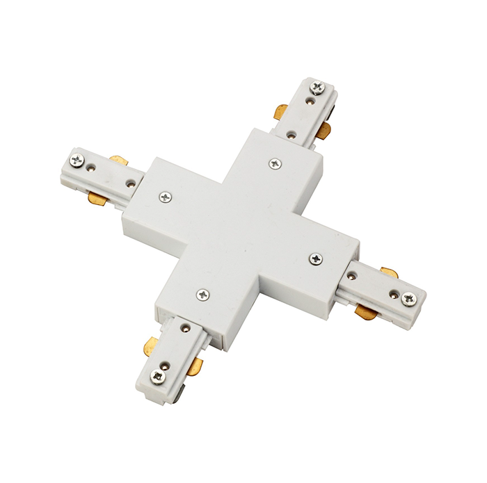 Track Light Accessory X Connector 3-Wire System White/Black Finish Simple Lighting Accessory