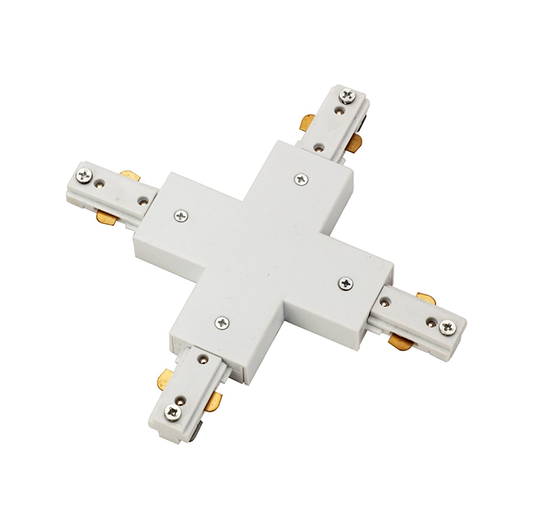 Track Light Accessory X Connector 3-Wire System White/Black Finish Simple Lighting Accessory
