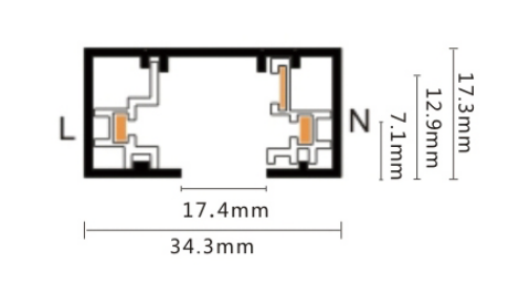 Good quality White Aluminum 1M/1.5M/2M/3M Three Wires Led Light Track Rail Track Lighting Accessories