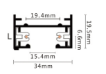 2 Wire Track Rails High Quality 1M 1.5M 2M 3M Black Track LED Accessories