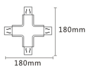 Hot Sale LED Spotlight Track Light Rail 4 Wires 3 Circuits System Lighting X Connector