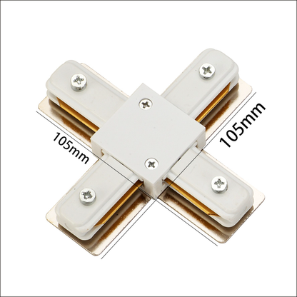 X Connector 2 Wires Aluminum Track Light Rail Magnetic Linear White Black