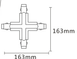 LEDEAST Track Light Accessories 4 Wires 3 Phase Surface Mounted Aluminium 1M 2M 3M Track Light Rail